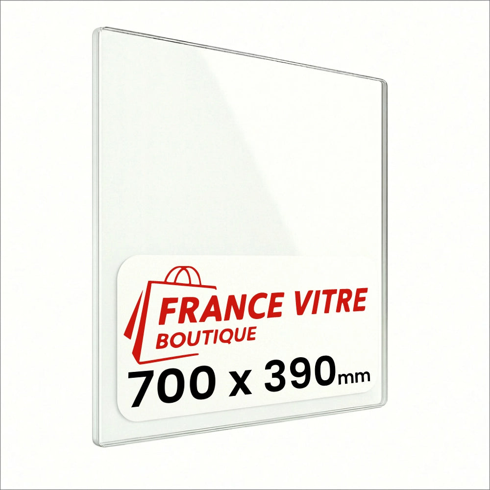 700 x 390 x 4 mm - Vetro per stufa a legna - vetro camino di ricambio - vetro per caminetto resistente al fuoco - France Vitre