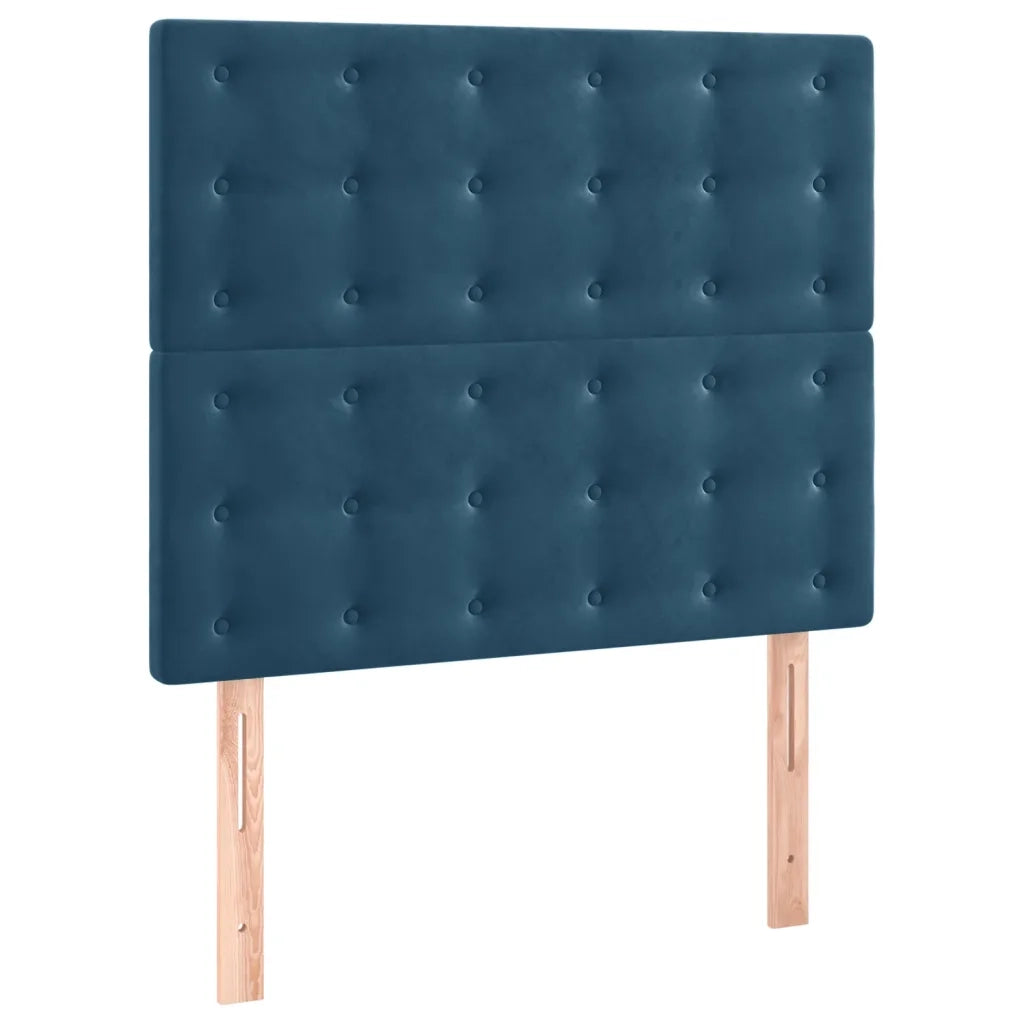 Letto singolo | Letto per adulti | Giroletto senza Materasso Blu Scuro 90x190 cm in Velluto