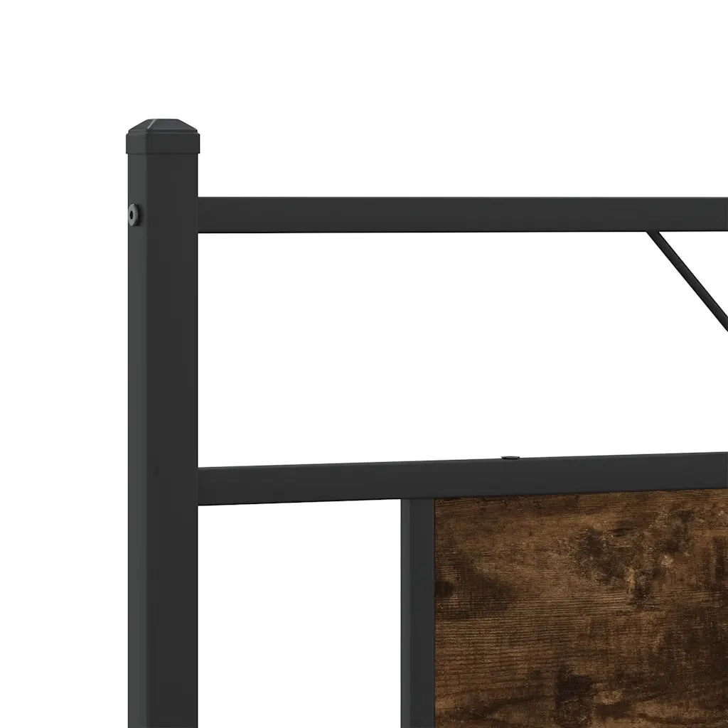 Giroletto senza Materasso in Metallo-Struttura Letto Rovere Fumo 160x200 cm 557443