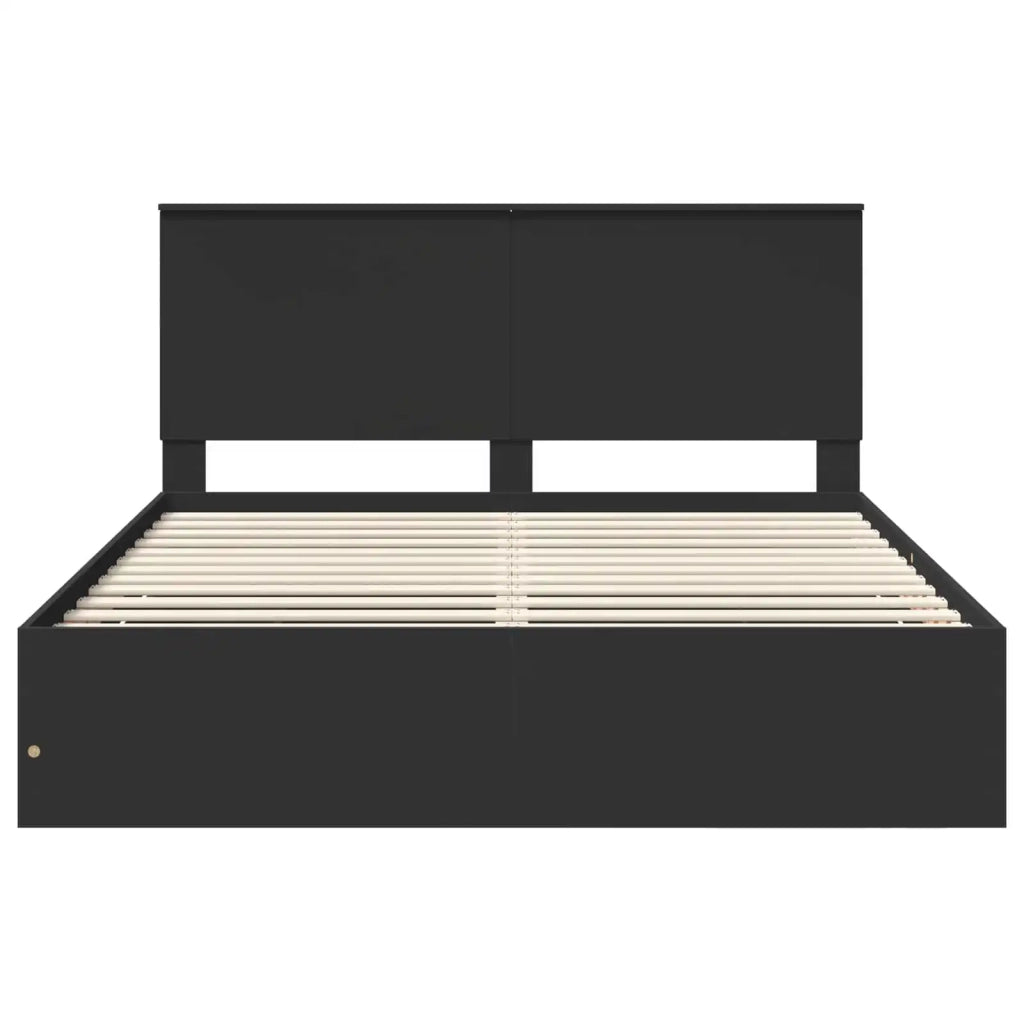 Struttura del letto Nero 160 x 200 cm Legno Ingegnerizzato 3411097