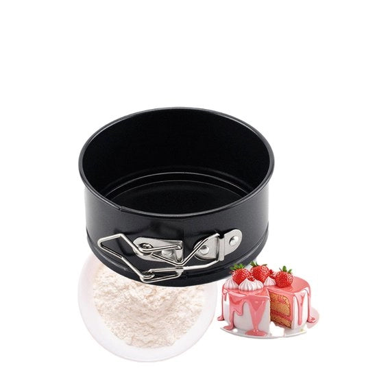 Forme per torte, forme per torte con meccanismo a spilli, resistente al calore, acciaio inossidabile, adatta per la cottura di torte, rotonda, 11*11*5 cm