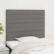 Testiera-Testata Decorativa Grigio Scuro 90x5x118/128 cm Tessuto 279013