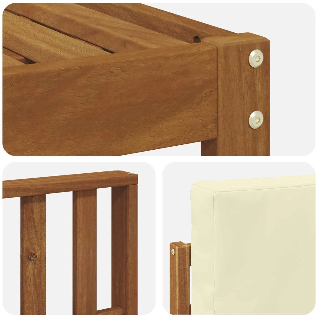Set di divani da esterno con cuscino 6 pcs Naturale e Crema 3366773