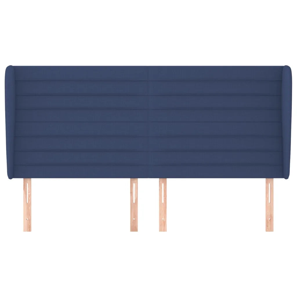 Testiera ad Orecchio Blu 163x23x118/128 cm in Tessuto