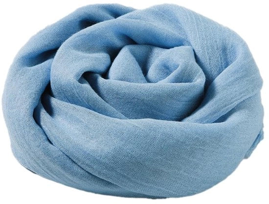 Scialle Effen Cotone/Lino - Dimensioni 95x195 cm - Stola Elegante - Regalo per Donna - Idoneo per la Pelle e Duraturo - Scialletto