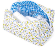 Borsa di Cosmetici Portatile con Fiori - Grande Capacità - Borsa di Cosmetici per Donne - Borsa di Cosmetici per Ragazze - Design Leggero - Codice Prodotto: [codice prodotto] - Modello: [modello] - Capacità: [capacità] - Peso: [peso]