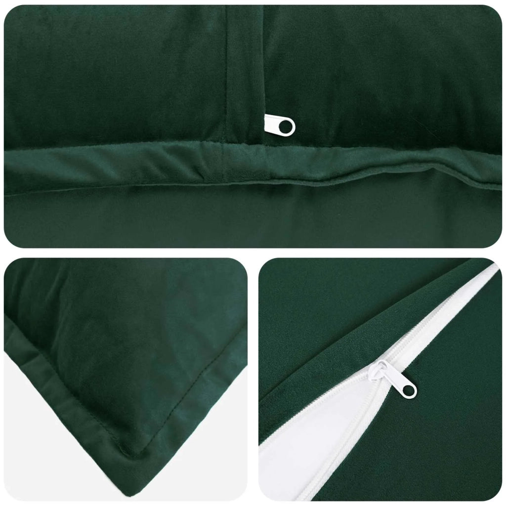 Cuscino con cuscino HOUTEN 2 pz Verde Scuro Velluto 935963