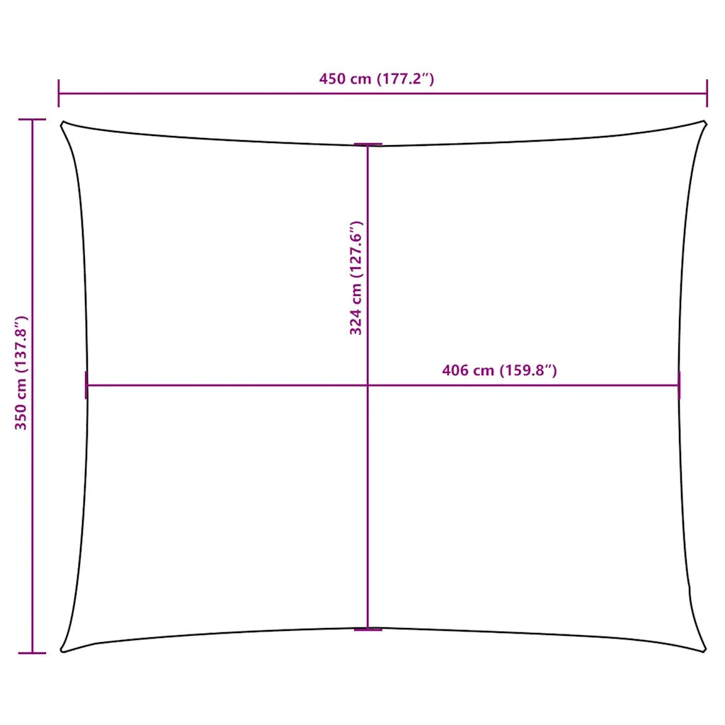 Vela Ombreggiante-Parasole a vela Oxford Rettangolare 3,5x4,5 m Blu