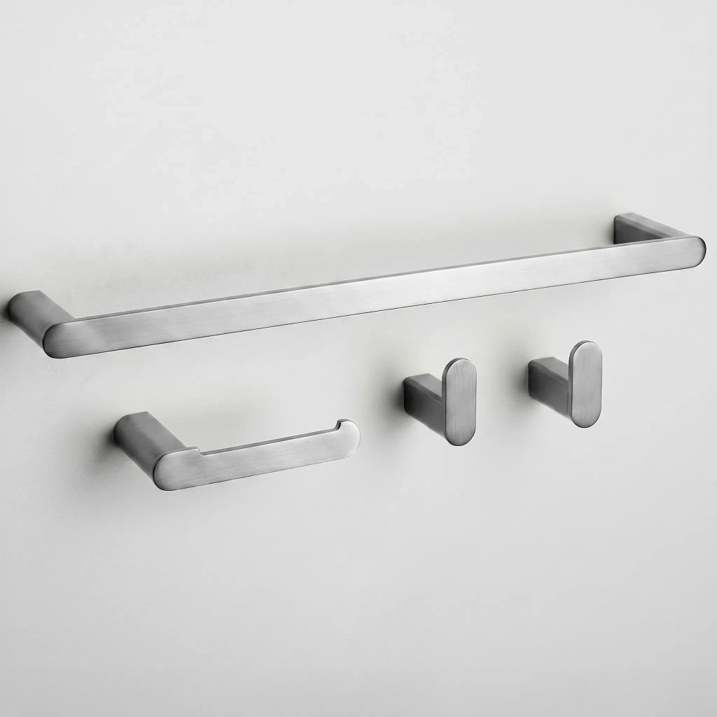 Set Accessori Da Bagno Mati Brush Nickel 4 Pezzi
