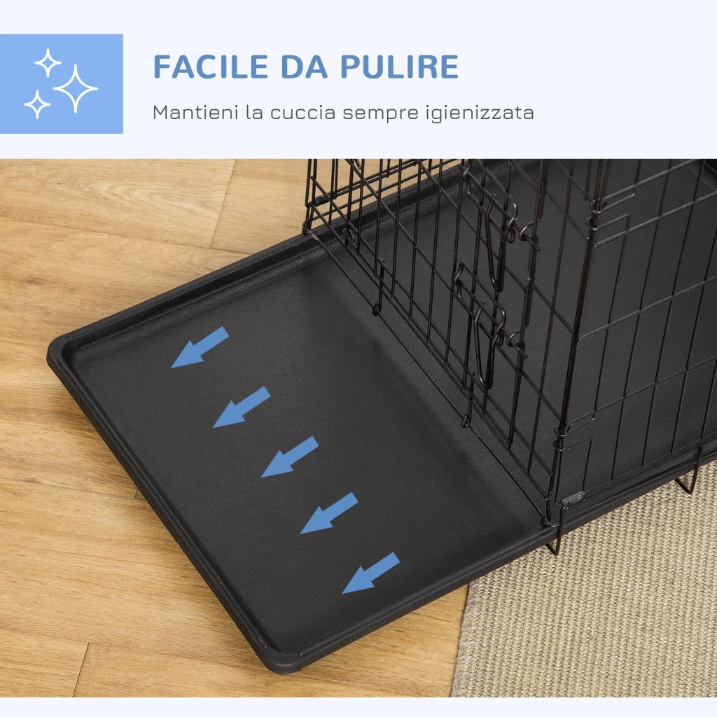 Gabbia Cane Trasporto ¨C Zephmum ¨C Nero 60x40x50 cm