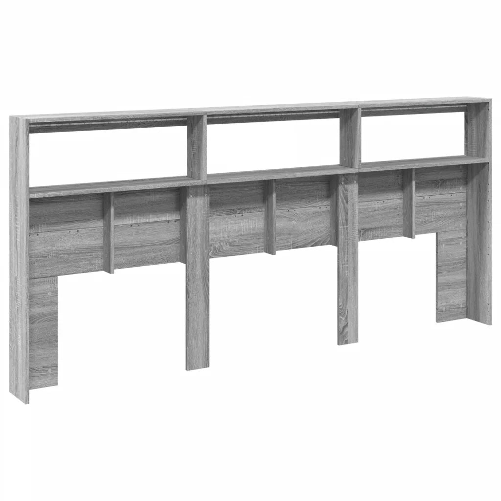 Testiera | Testata con Contenitore a LED Grigio Sonoma 220x17x102 cm