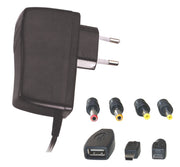 AP5A Alimentatore Switching 5V 2.5A 6 plug/USB/Mini USB