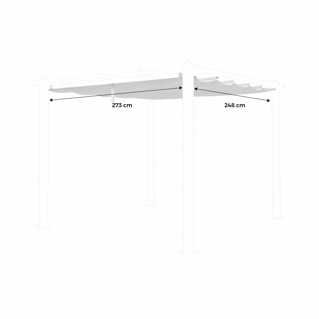 Telone per pergola condate  in poliestere  3x3 m, ecrù