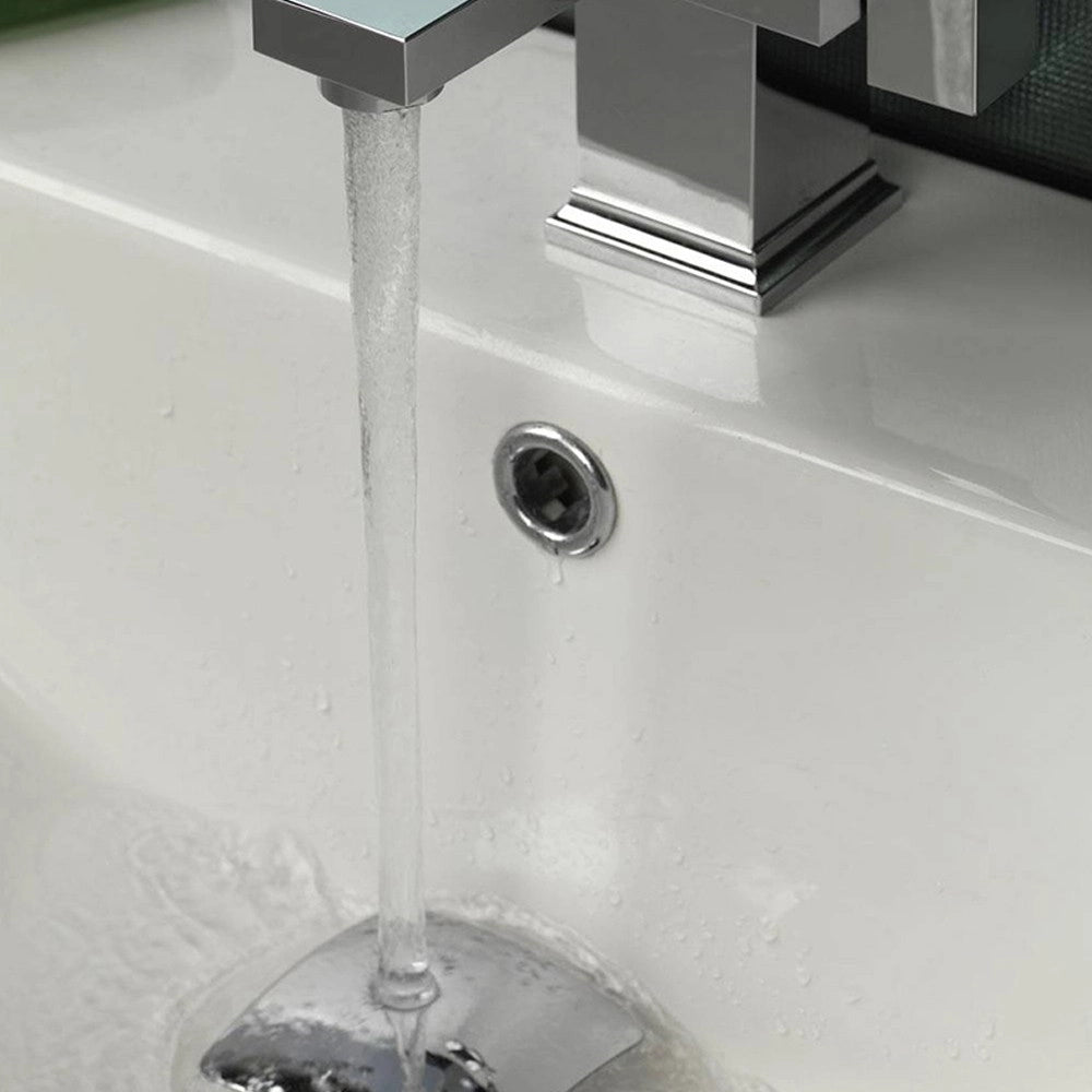 Ghiera anello cromato per fori da 28mm per troppo pieno lavabo e bidet - 2pz