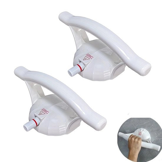 Badkamergrepen antislip per anziani | Doppio pacchetto di levetture a vuoto resistenti allo shock, 90,72 kg sostenibili, protezione intima