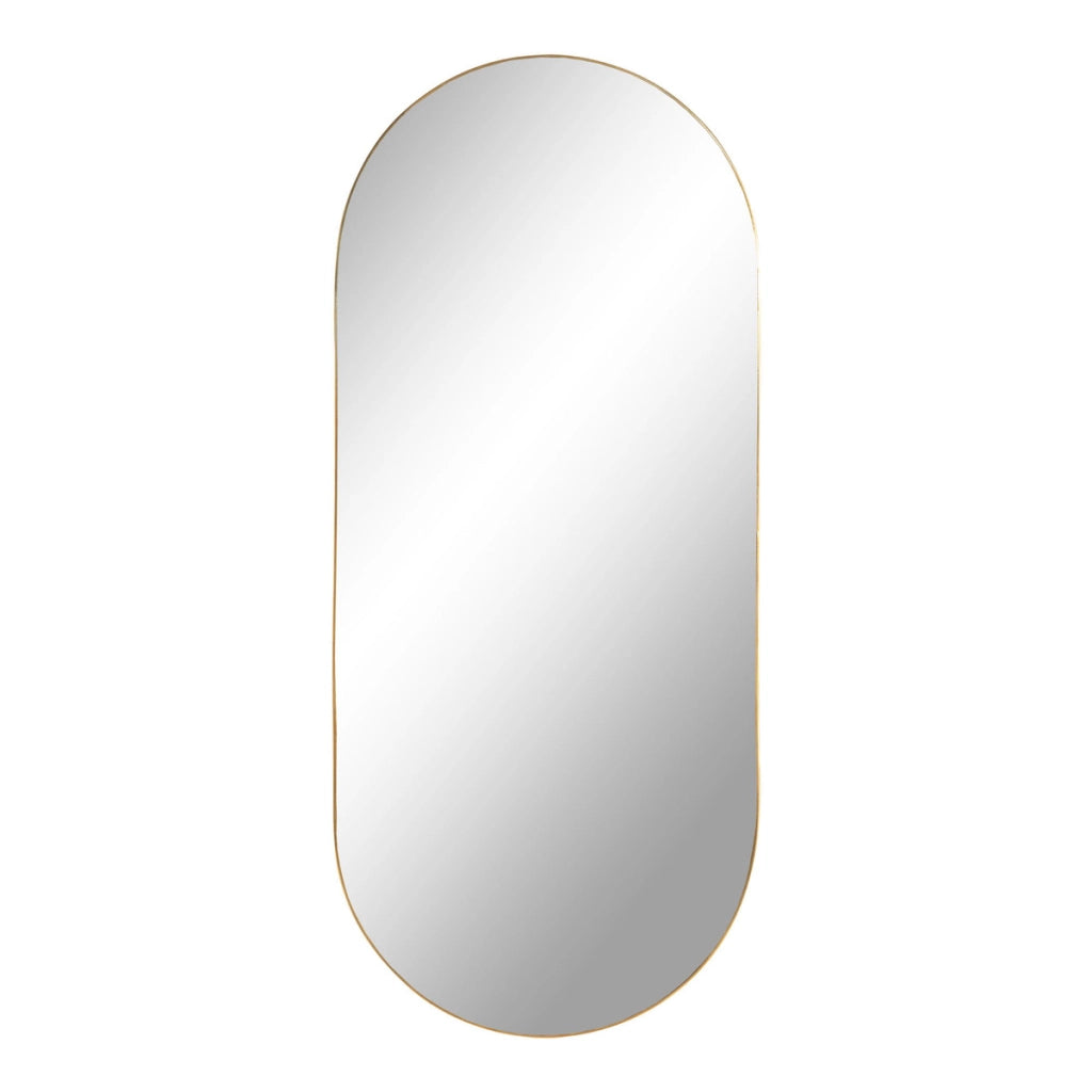 Specchio con Cornice Jersey, Argento, Metallo, 35x80x0,5 cm
