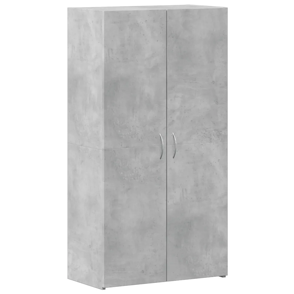 Schedario Grigio Cemento 60x32x115 cm in Legno Multistrato CFW7023593