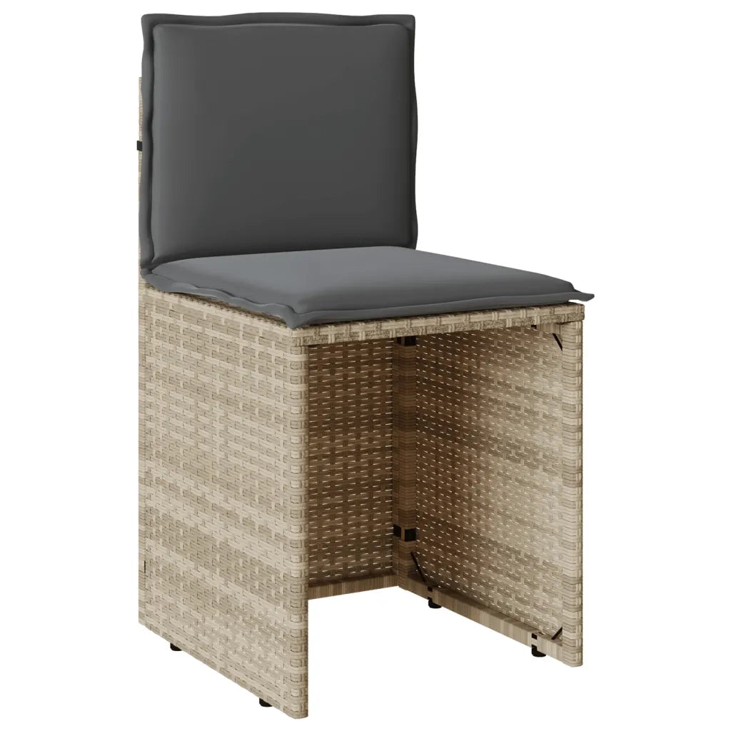 Set da Bistrò 3 pz con Cuscini Grigio Chiaro in Polyrattan 4003874