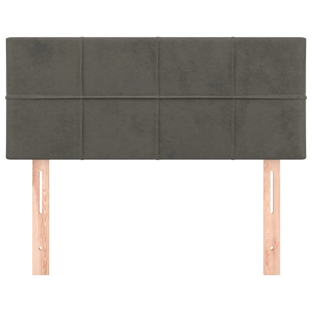 Testiera-Testata Decorativa Grigio Scuro 80x5x78/88 cm in Velluto 800755