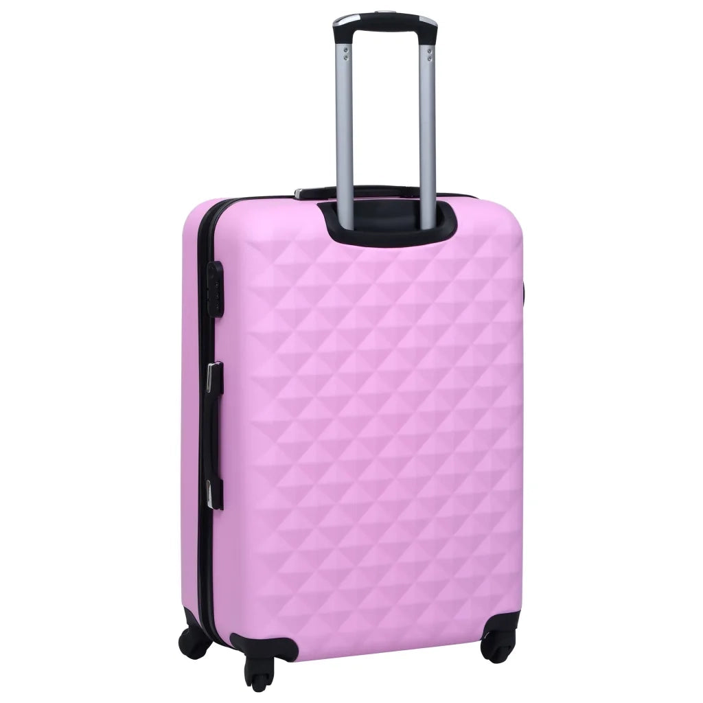 Set Valigie Trolley a Custodia Rigida 2 pz Rosa in ABS 92429