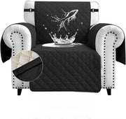 Banco acqua resistente con braccioli, impermeabile universale, antiscivolo e resistente alla sporcizia, banco acqua resistente non lavabile, adatto per animali domestici come cani e gatti, postazione singola, Nero