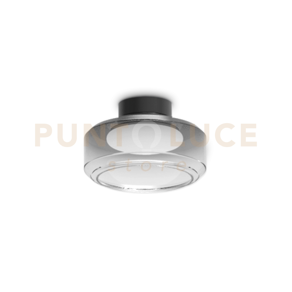 TOPICO LAMPADARIO DA SOFFITTO IN VETRO E METALLO LED 3000K 12W  1250 lm FUME' 25CM
