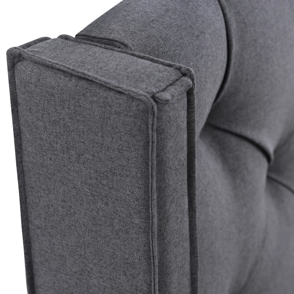 letto imbottito cotone grigio 90 x 200 cm
