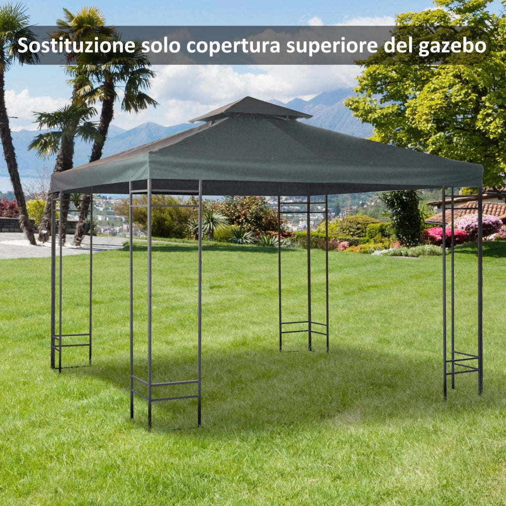 Tetto Gazebo 3x3m 2 Livelli ¨C Minimal ¨C Grigio Antracite