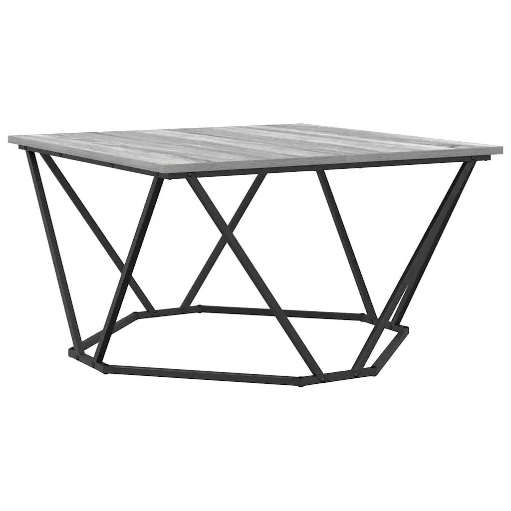 Tavolino da Salotto-Tavolino da soggiorno-Tavolo Grigio Sonoma 80 x 80 x 45 cm