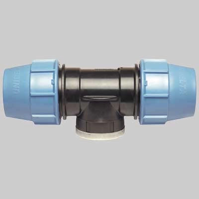 RACCORDO A TEE FEMMINA PLASTICA  63 x 11/4 x 63     UNIDELTA