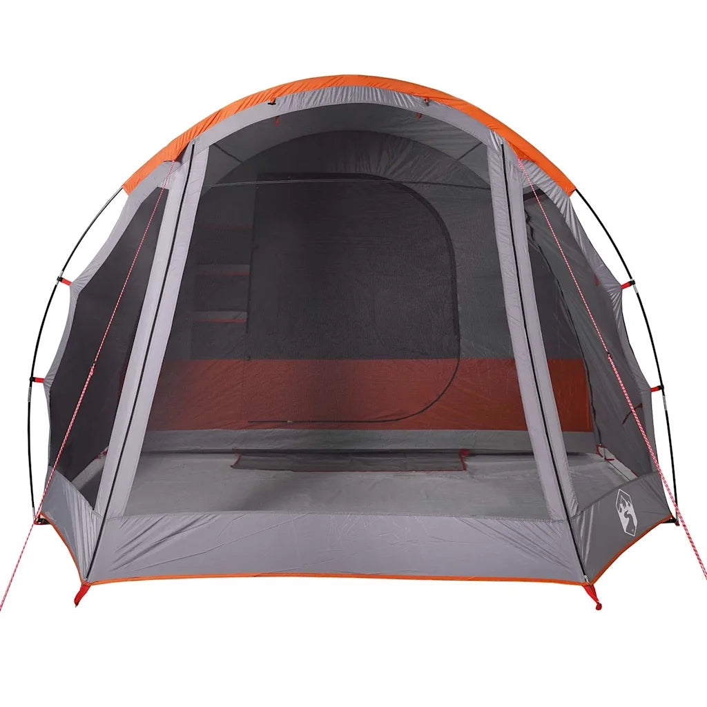 Tenda Familiare a Tunnel per 8 Persone-Tenda da campeggio Grigia Impermeabile 385026