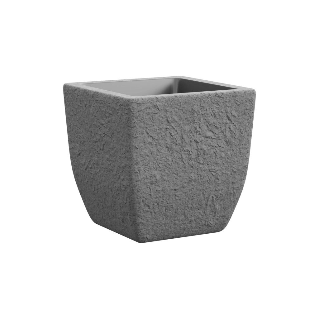 Vaso Lithos Colore: Grigio Pietra, Materiale: Polietilene