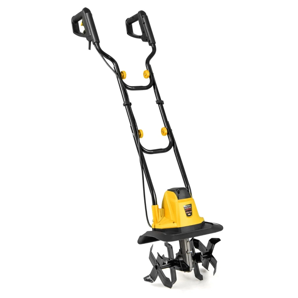 Motocoltivatore elettrico pieghevole 32,5 x 24 x 138 cm preparazione efficiente del terreno design ergonomico PP giallo 20_0012895