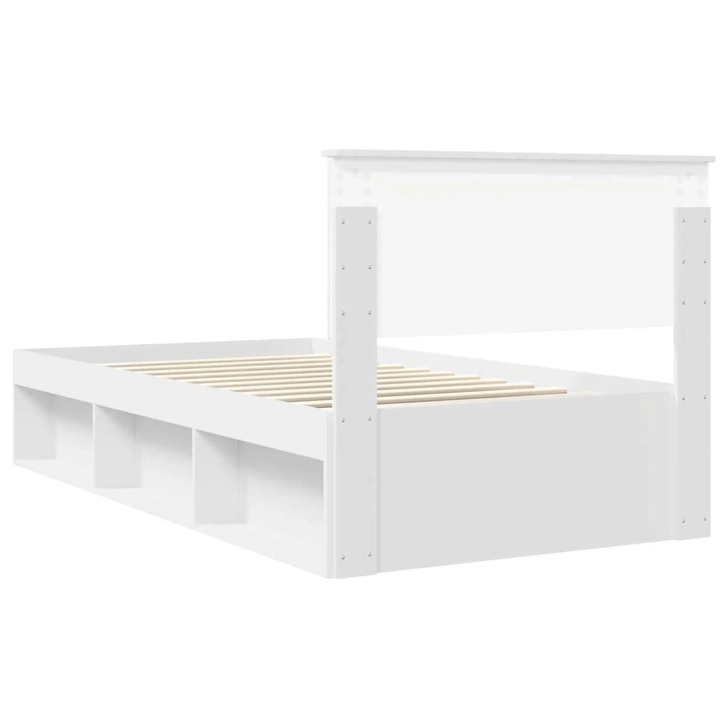 Struttura del letto Bianco 100 x 200 cm Pino massello 3410636