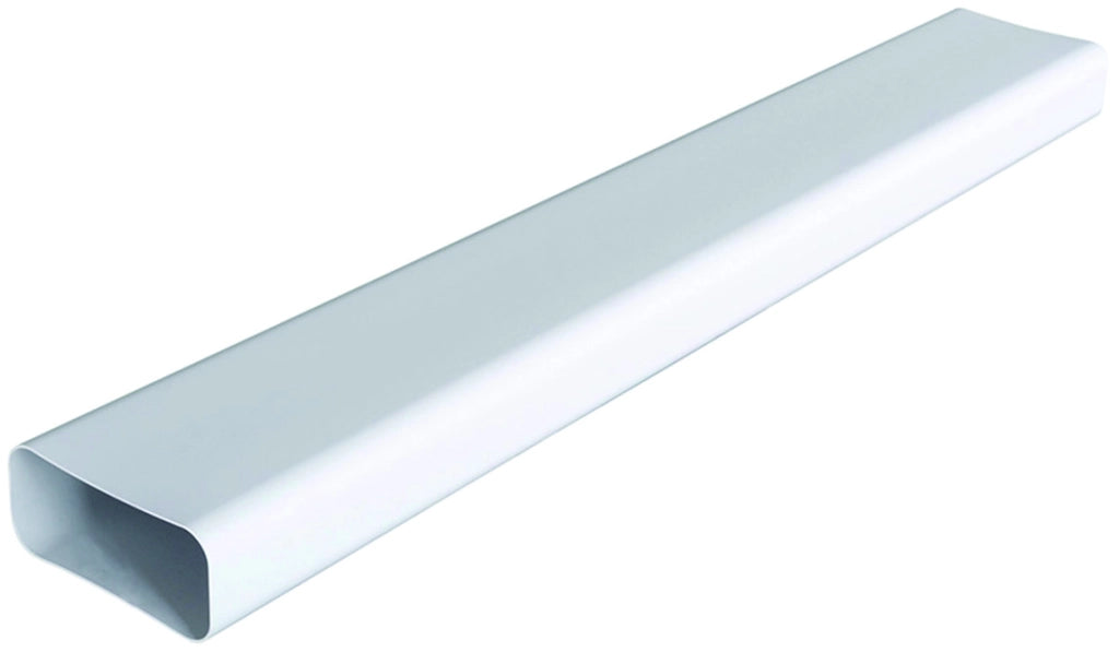 TUBO RETTANGOLARE PER AERAZIONE CANALIZZATA mm. 120x60, mt.1 col. Bianco