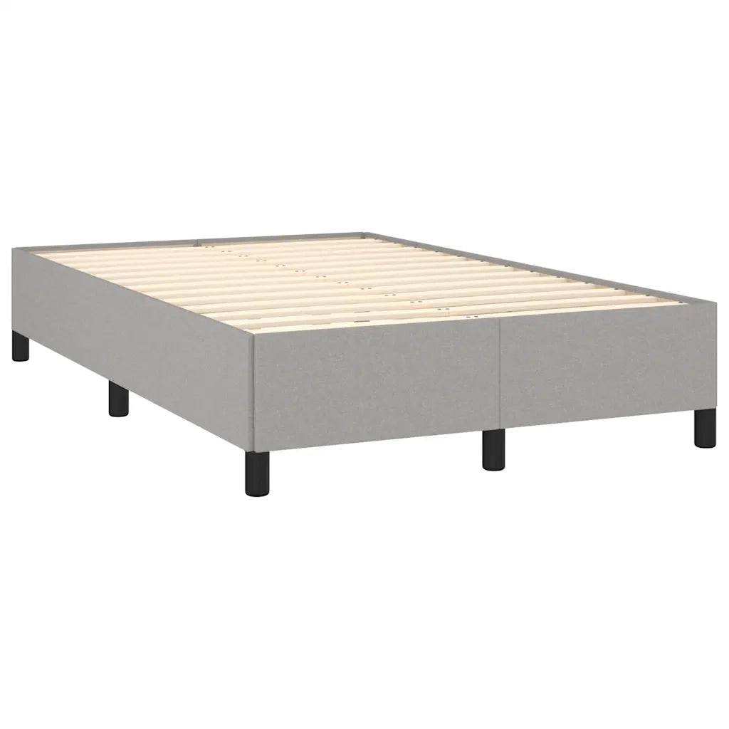 Letto a Molle Materasso e LED Grigio Chiaro 120x190 cm Tessuto