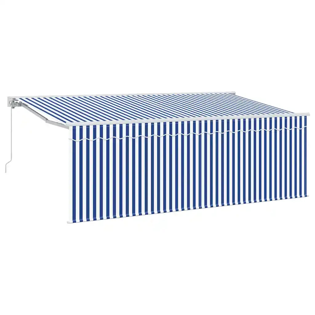 Tenda Retrattile Blu e Bianco 400 x 200 cm 3329775