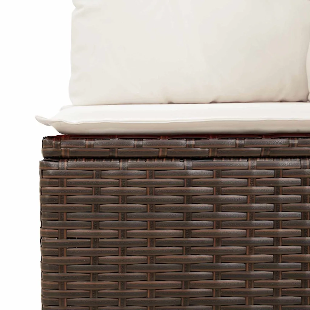 Set Divano da Giardino Marrone polyrattan 3345668