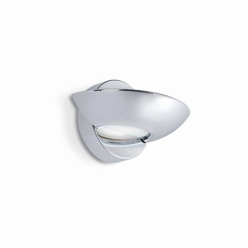 Perno, Lampada da Parete Materiale Struttura in Vetro, Argento