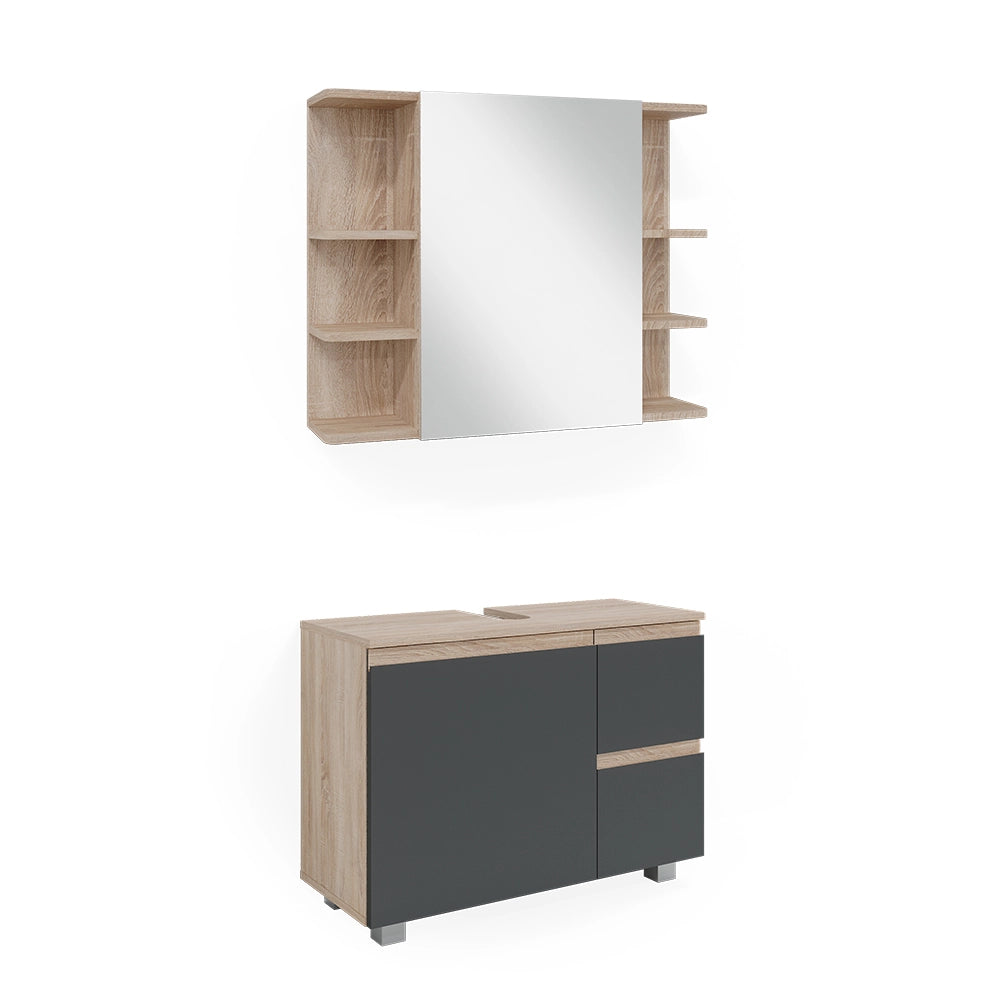 Vicco Set mobili bagno Sonoma 2 parti