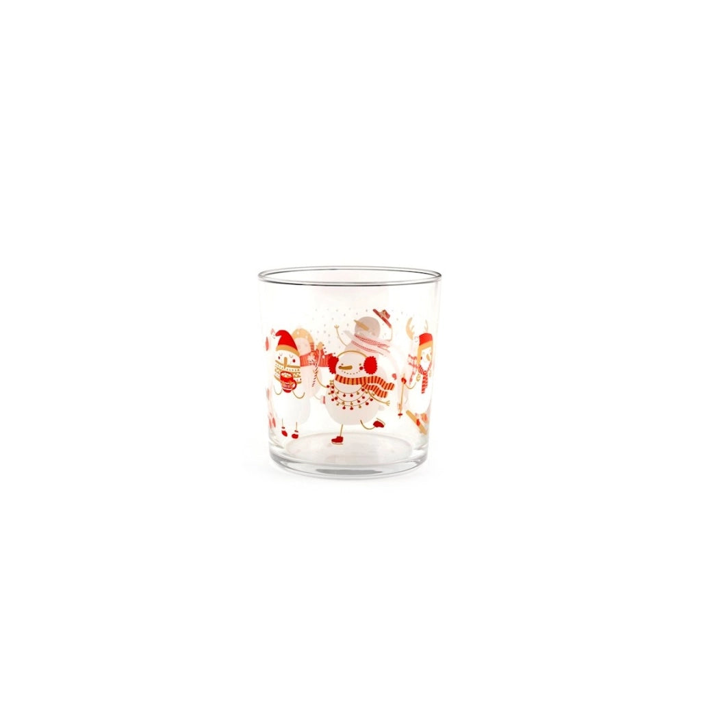 Bicchiere vetro happy christmas cl 35