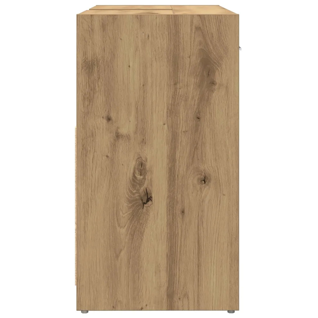 Mobile Lavabo Bagno-Armadietto da bagno Rovere Artigianale Legno Multistrato 122178