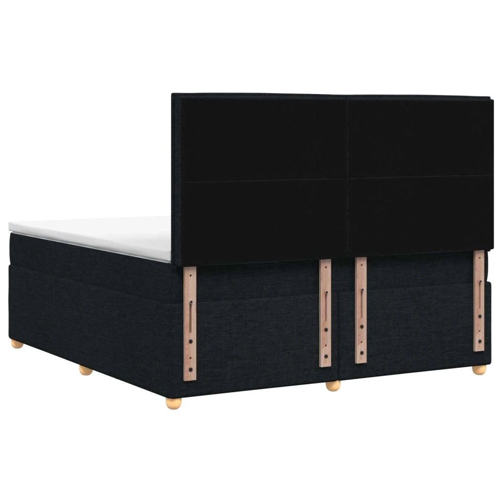 Letto box spring con materasso Nero 180 x 200 cm Tessuto 3455415