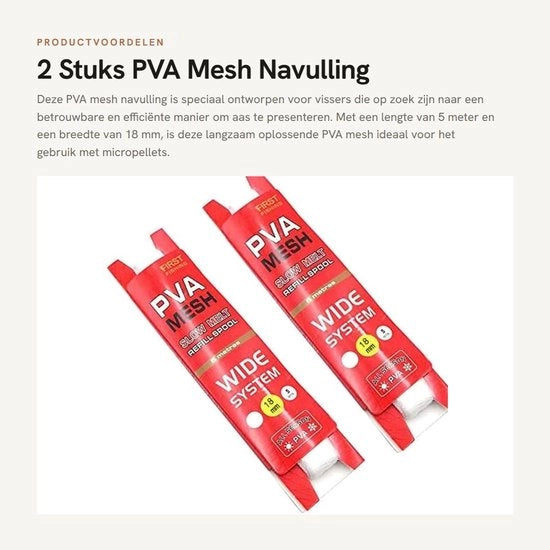 Rete mesh oplosbaar 5 metri - PVA avvolgimento - Apparecchio per nido - Rete a maglia micro - Adatto per pescare - Rete da pesca