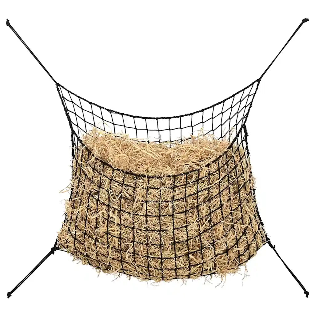 Reti da Fieno 2pz Rotondi Neri 75x50 cm in PP 4012307
