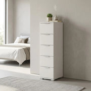 Cassettiera 5 cassetti in Legno Composito cm 27x38x103 - LANCELOT