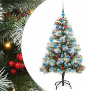 Albero di Natale | Decorazioni natalizie artificiale Verde e bianco 150 cm