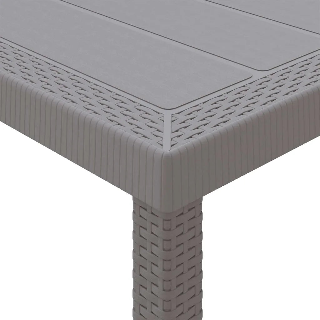 Set da Pranzo per Giardino 7 pcs Grigio chiaro Rattan Polt 3378568