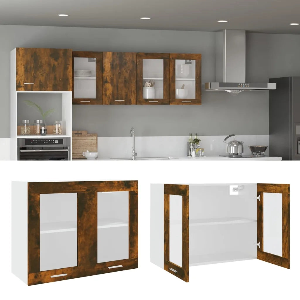 Armadio pensile | Mobile Pensile ¡°Lyon¡± Rovere Fumo 80x31x60 cm