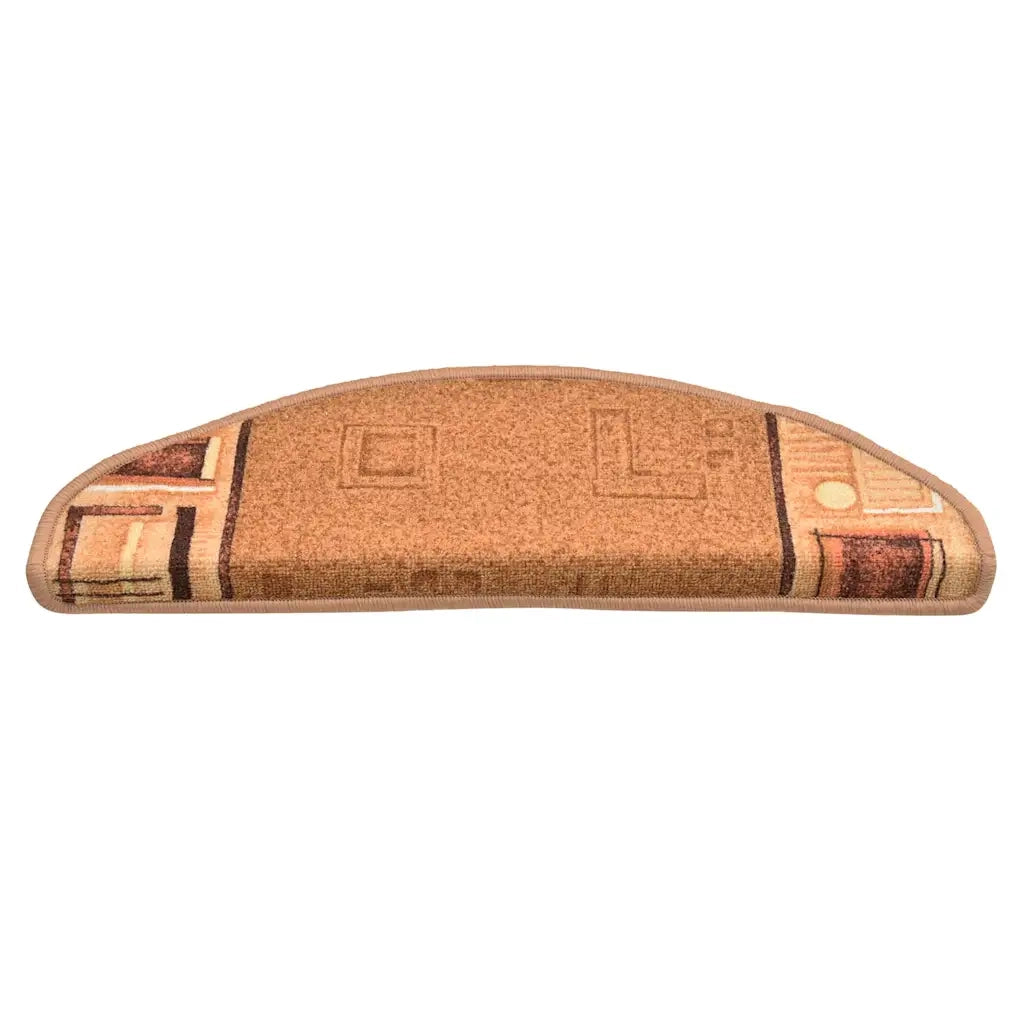 Tappetini Autoadesivi per Scale 15 pz | Gradini per Scale Beige 65x21x4 cm